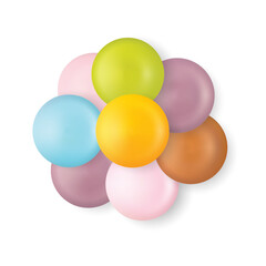 Small round candies icons. Colorful dragees, multicolored glazed chocolate and fruit buttons