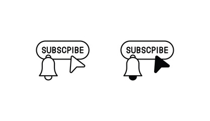 Subscribe icon design with white background stock illustration