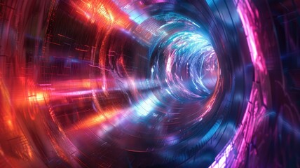 Fototapeta premium Abstract of digital shape or line and technological cyber style particle design connect in surreal electronic shape designing. High tech scenery express seamless pattern perfect for wallpaper. AIG53.