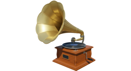 Isolated Vintage Gramophone