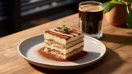 chocolate cake and coffee