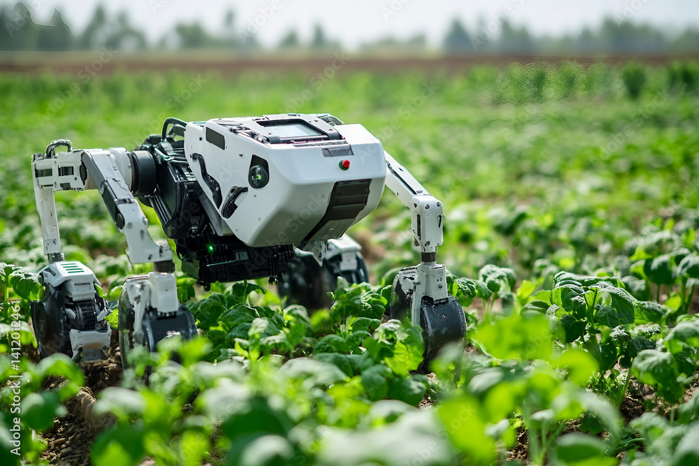 Poster tractor for agriculture in the field designed with generative ai