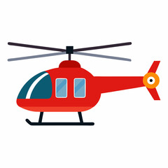Helicopter isolated on white background.