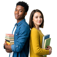 students with books