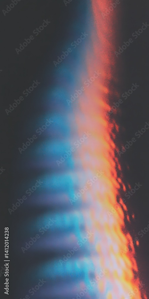 Aufkleber abstract light spectrum with vibrant gradient and reflections in dark background