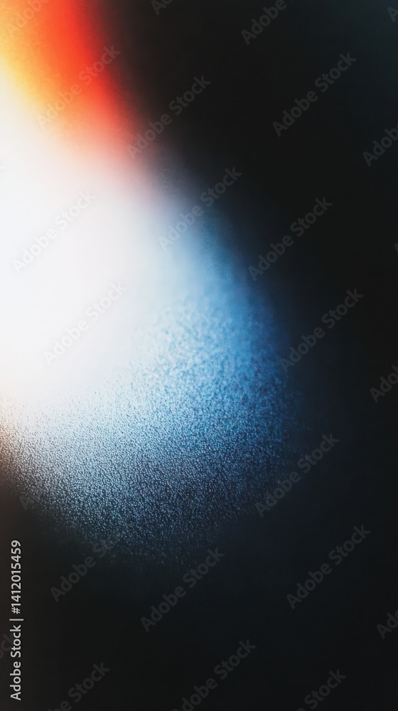 Poster abstract light and color gradient with soft blue and red hues