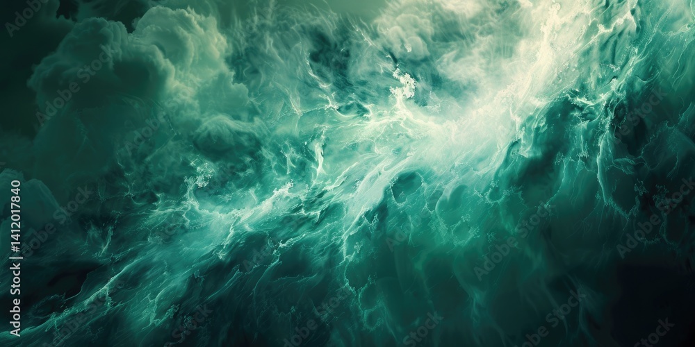 Poster abstract green texture with marbled effect. artistic background for design and print. background ima