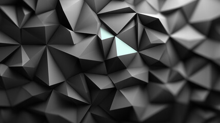 Fototapeta premium Dark Abstract Geometric Facets With Monochrome Tones