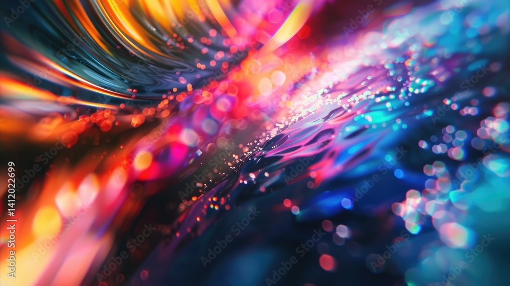 Poster experience a mesmerizing blend of vibrant colors and dynamic patterns in this 3d optical illusion. i