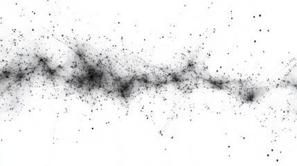 Obraz premium Abstract Black and White Network Lines with Dots and Connections