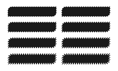 Wavy Edge Two Rounded Corner Rectangles
