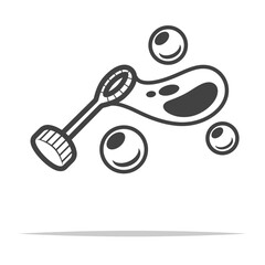 Blowing bubbles outline icon transparent vector isolated