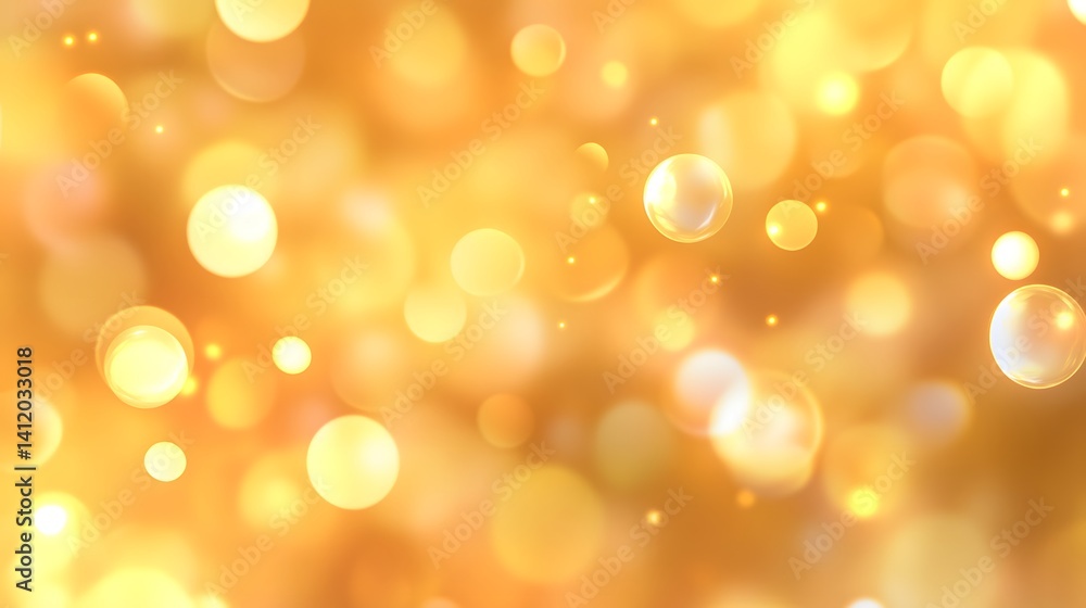Poster golden bokeh lights create a warm and festive backdrop.