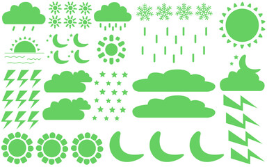 Green abstract pattern weather vector editable
Vector background pattern weather clouds, sun, lightning, rain, snow