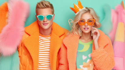Street party in the Netherlands with crowds in orange, wearing paper crowns and smiling