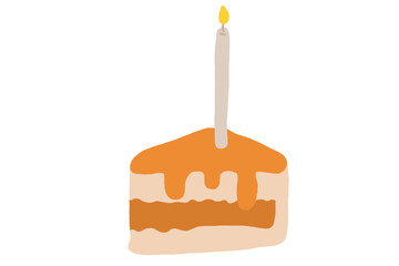 Orange cake delight with birthday glow