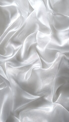 Fototapeta premium background of delicate milky acrylic threads, soft light tones, elegant flowing texture, minimal abstract textile, high detail yarn closeup, creamy and airy aesthetic, cozy fabric background