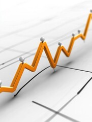 Optimistic growth trend visual concept displaying economic performance increase