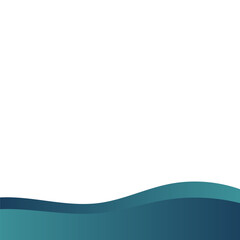 Gradient Blue Footer Shape