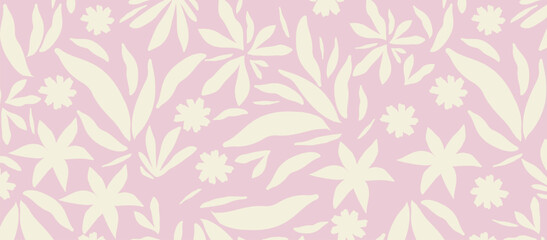 Monochromatic nature inspired shapes-doodle collection. Cute botanical shapes, random childish doodle cutouts of tropical leaves, flowers and branches, decorative abstract art vector illustration	