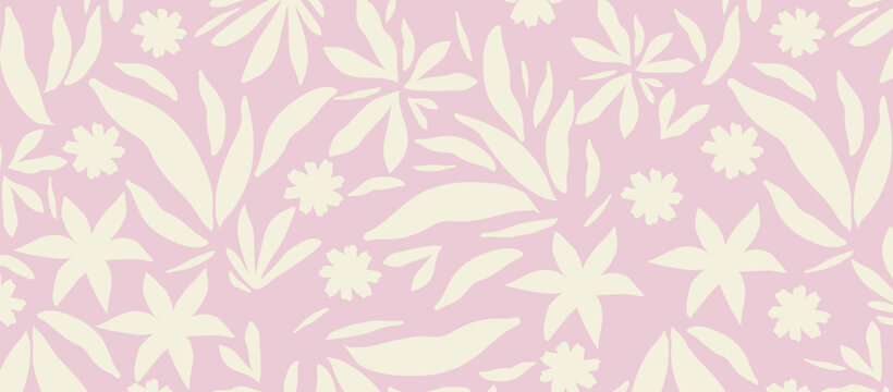 Monochromatic nature inspired shapes-doodle collection. Cute botanical shapes, random childish doodle cutouts of tropical leaves, flowers and branches, decorative abstract art vector illustration	