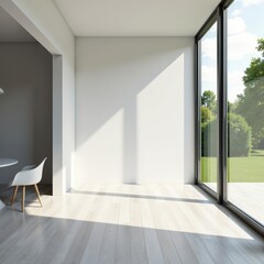 Minimalist Modern Residence with Large Windows, Contemporary Living, Urban Chic