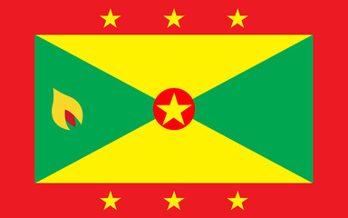Flag of Grenada vector illustration