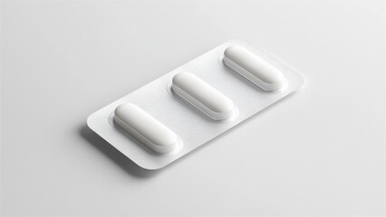 Blister Pack of White Tablets for Medication