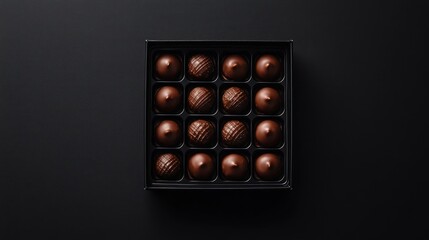 Box of Exquisite Dark Chocolate Assorted Chocolates, a Sweet Indulgence