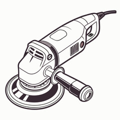 Electric Sander Outline Illustration For Construction And Woodworking Projects