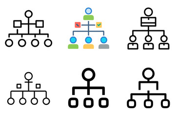 Organization Chart Icon for Structure and Hierarchy
