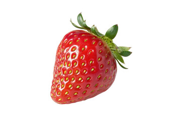 Fresh and vibrant strawberry resting on a clean surface, showcasing its luscious red hue and texture isolated on transparent background