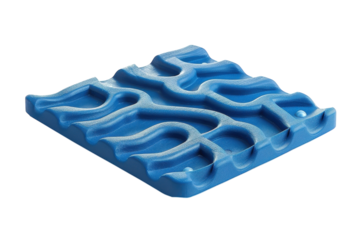 Textured blue mat for sensory play and relaxation in therapeutic settings isolated on transparent background
