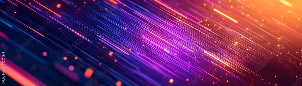 Aufkleber dynamic vibrant lines of light streaks in a spectrum of color.