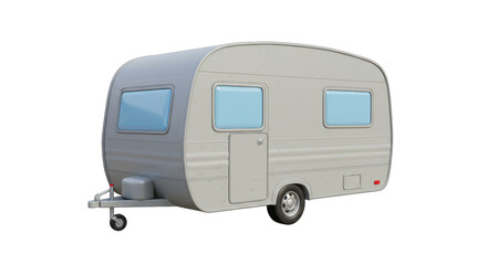Isolated Caravan on White Background