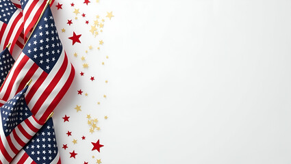 Obraz premium Modern photo stock image illustrating an elegant Memorial Day Flags Decoration concept with refined visual balance innovative layout and sophisticated artistry for formal tribute in Photo Stock Conc