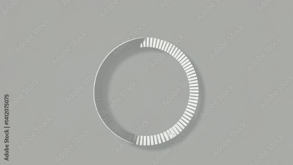 Poster dynamic circular loading animation with rotating segments in minimalist design