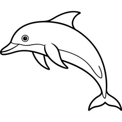 Fototapeta premium Stylized Dolphin Outline Artwork