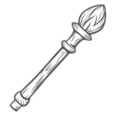 Fototapeta premium Simple Reed Scepter Icon Vector Illustration