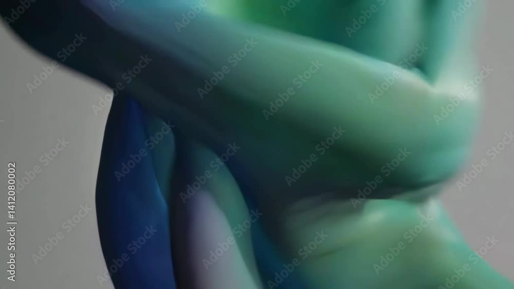 Poster fluid dynamics: elegant movement of abstract wavy patterns