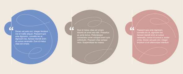 Quotes template in circle shapes