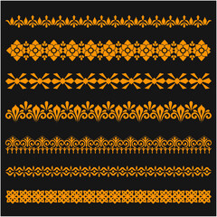 pattern, border, vector, frame, design, ornament, illustration, decoration, set, art, seamless, gold, element, floral, line, vintage, wallpaper, style, black, yellow, texture, card, flower, banner, sy