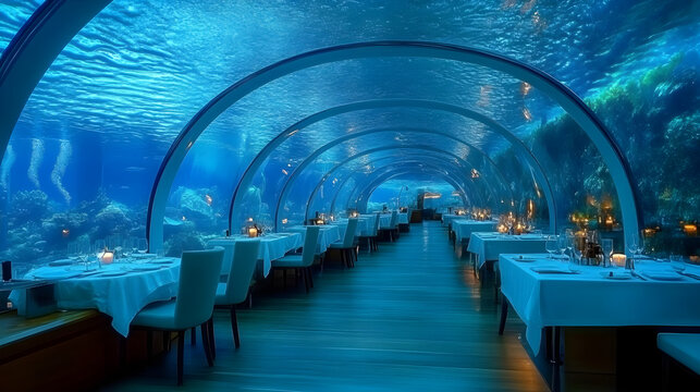 Underwater dining experience