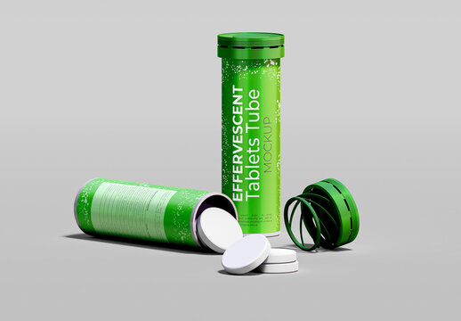 Effervescent Tablet Tubes Mockup