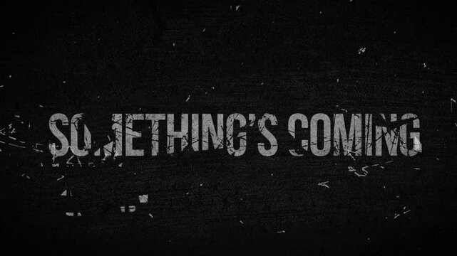 Something&rsquo;s Coming Glass Shatter Title &ndash; Mysterious & Suspenseful Typography