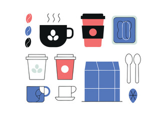 set of household appliances icons