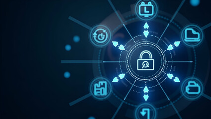 Obraz premium Comprehensive Cloud API Solution: Secure Data Exchange & Service Orchestration for Enterprise Application Connectivity - Photo Stock Concept with Empty Space