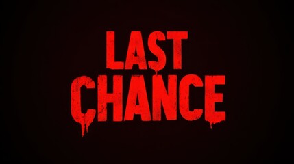 Bold red text announces a sense of urgency and excitement for an event highlighted by chaos. This moment captures a crucial time where opportunities are fading fast