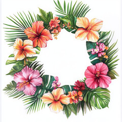 beautiful floral wreath illustration looks so fresh and cheerful