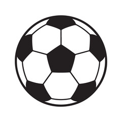 Fototapeta premium Classic Black and White Soccer Ball Icon, Vector Illustration, Football icon